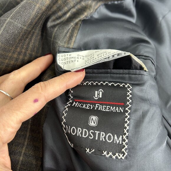 VTG 41 R Loro Piana Tasmanian Wool 120's Plaid Brown Blazer Sports Coat Career - Picture 10 of 13